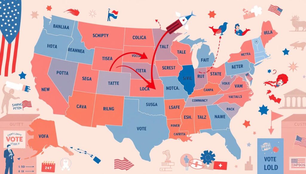 Predicting Trends in Key Swing States 2024